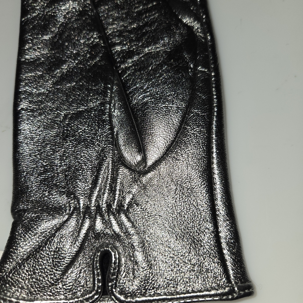 Talbots Metallic Leather Gloves - Picture 3 of 10